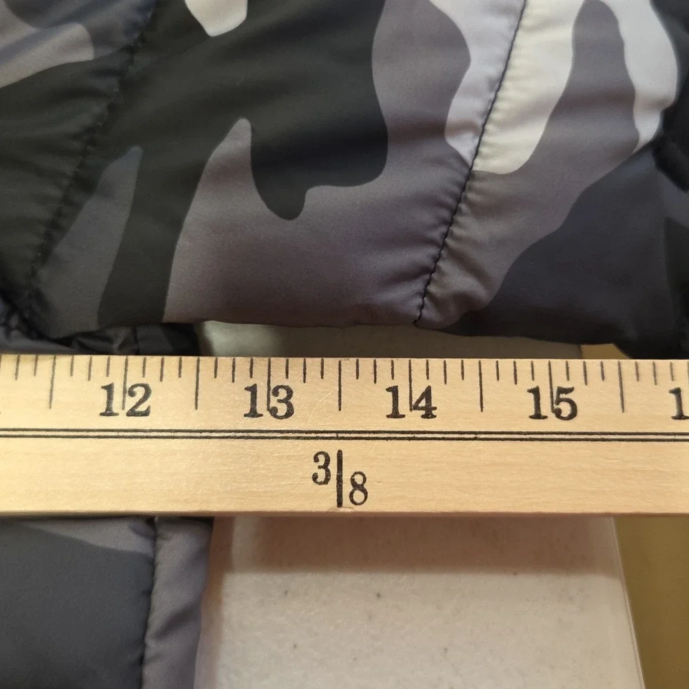 Michael Kors Baby Snowsuit 0-6M Gray Black Camo Hooded Puffer‎ Bunting Warm